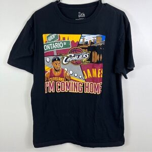 Lebron James I’m Coming Home Tshirt Cleveland Cavaliers Shrunk Fit M Majestic